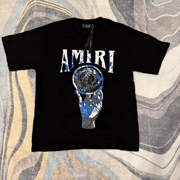 AMIRI Crystal Ball Short Sleeve Tee Mens Size Large - Picture 1 of 4